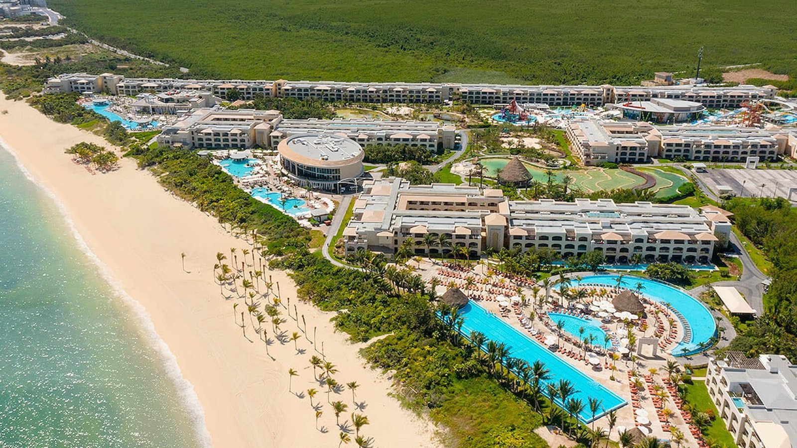 Aerial view of Moon Palace Cancún