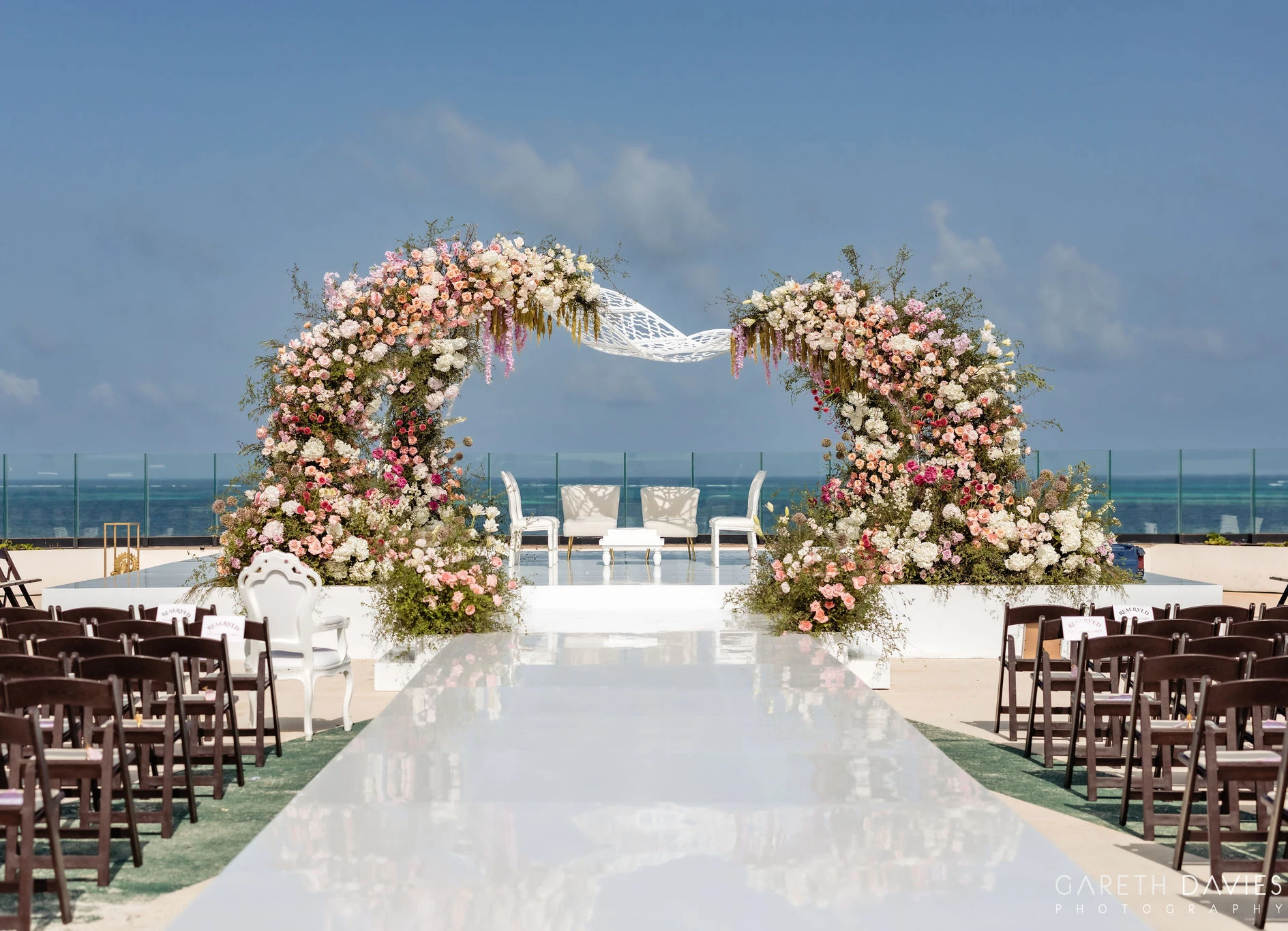 Bespoke evening wedding reception banquet and lighting design