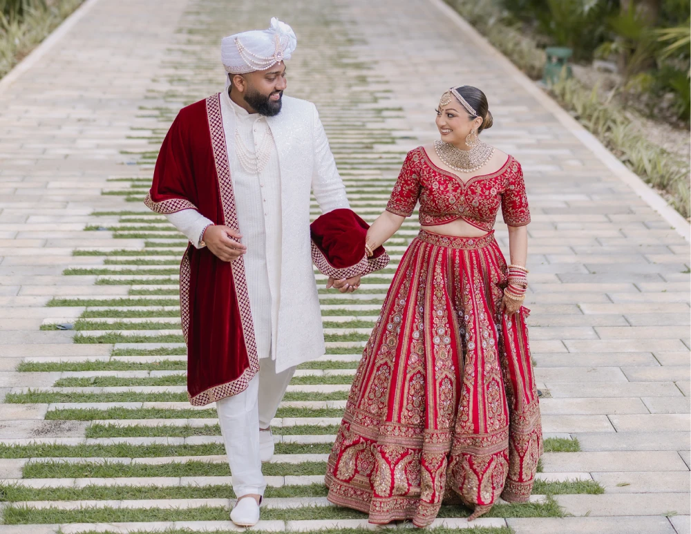 Grand destination wedding floral mandap and ceremonial setup